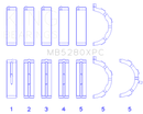 King Engine Bearings Ford 4.6L/5.4L V8 SOHC Performance Coated Main Bearing Set - Size STD