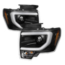 Spyder Ford F150 13-14 Projector Factory Xenon Model- Light Bar DRL Blk PRO-YD-FF15013-LBDRL-HID-BK