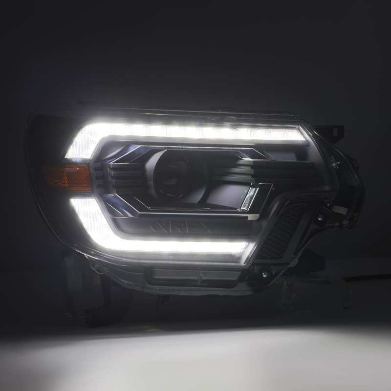 AlphaRex 12-15 Toyota Tacoma LUXX-Series LED Projector Headlights Alpha-Black