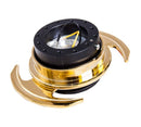 NRG Quick Release Kit Gen 3.0 - Black Body / Chrome Gold Ring w/Handles