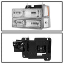 xTune Chevy Suburban 94-98 Headlights w/ Corner & Parking Lights 8pcs Chrome HD-JH-CCK88-AM-C-SET