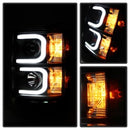 Spyder Chevy Silverado 1500 14-16 Projector Headlights Light Bar DRL Blk PRO-YD-CS14-LBDRL-BK