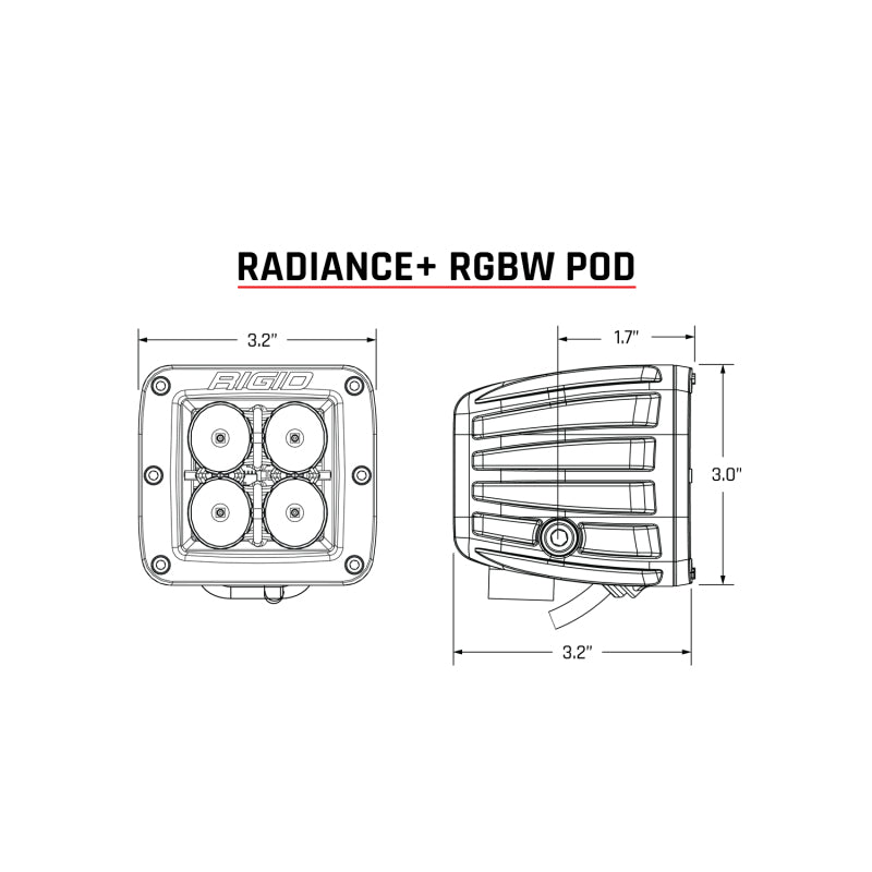 Rigid Industries Radiance+ Pod RGBW - Pair
