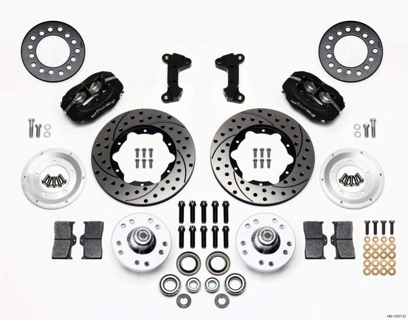 Wilwood Forged Dynalite Front Kit 11.00in Drilled 74-80 Pinto/Mustang II Disc Spindle only