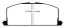 EBC 83-86 Toyota Camry 2.0 Redstuff Front Brake Pads