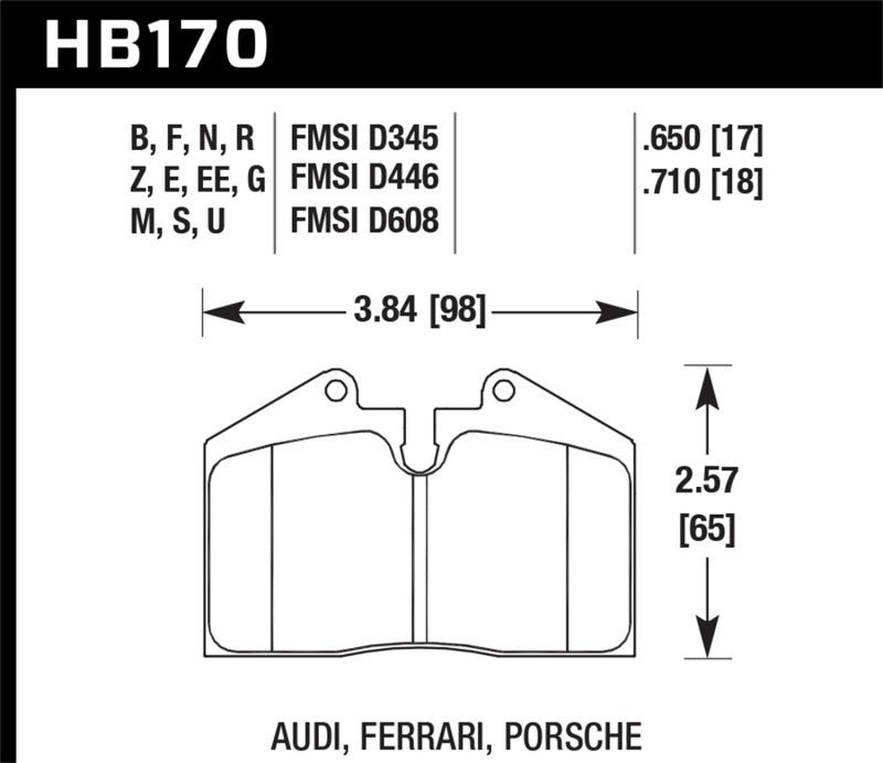 Hawk 91-96 Porsche 911 HPS 5.0 Performance Street Rear Brake Pads