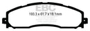 EBC 13+ Ford F250 (inc Super Duty) 6.2 (2WD) Yellowstuff Rear Brake Pads