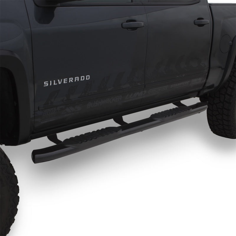 Lund 2019 Chevrolet Silverado 1500 Crew Cab 5in Oval Curved SS Nerf Bars - Black