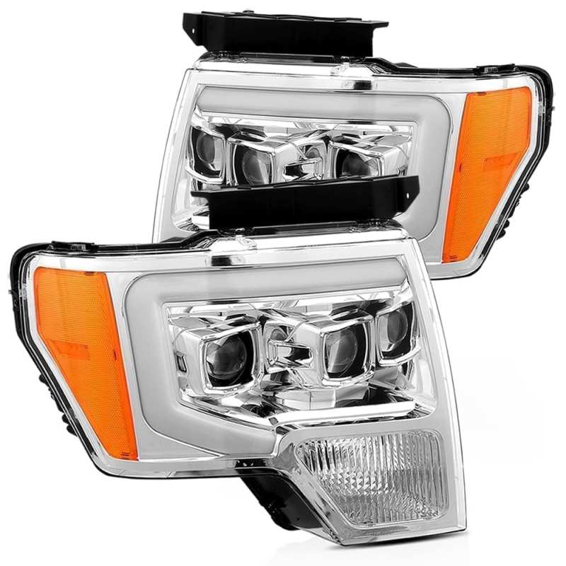 AlphaRex 09-14 Ford F150 LUXX-Series LED Projector Headlights Chrome