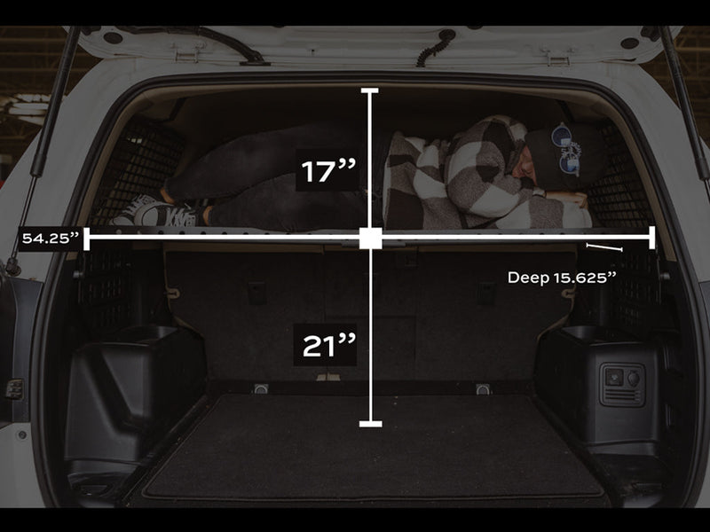 Dimensions for Toyota 4Runner MOLLE cargo tray