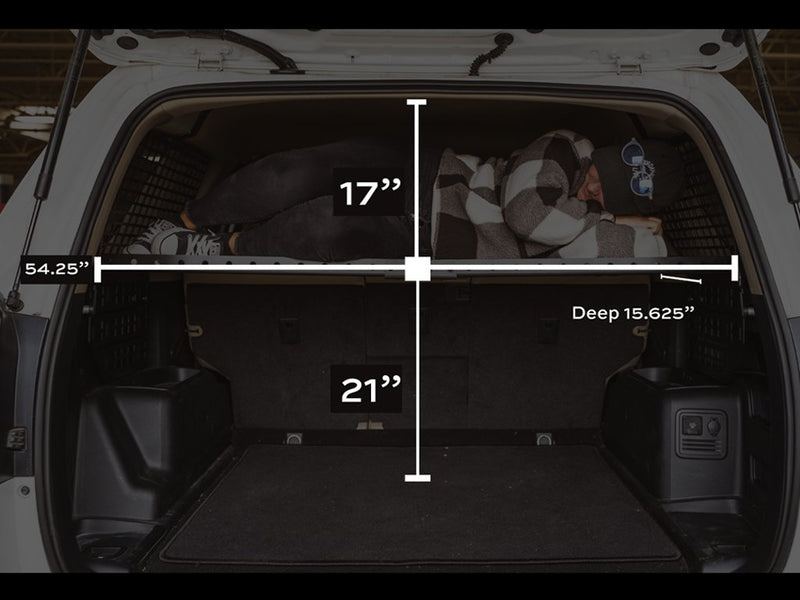5th Gen 4Runner MOLLE system dimensions