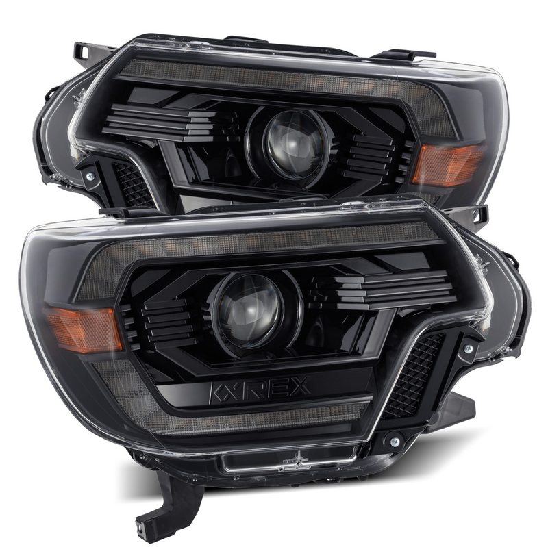 AlphaRex 12-15 Toyota Tacoma PRO-Series Halogen Projector Headlights Alpha-Black