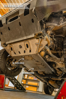 Side view of Toyota 4Runner 5th Gen full skid plates