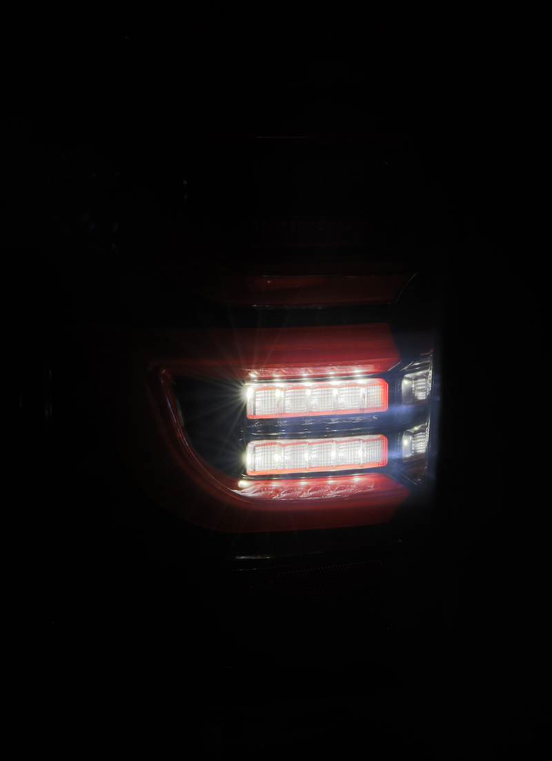 AlphaRex 07-13 Toyota Tundra LUXX-Series LED Tail Lights Black-Red