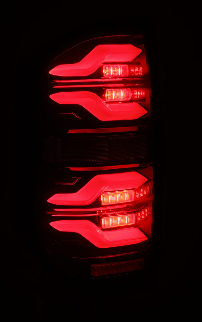 AlphaRex 14-21 Toyota Tundra LUXX-Series LED Tail Lights Black-Red