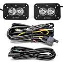 Baja Designs S2 Pro Black Flush Mount LED Light Pod Reverse Kit - Work/Scene