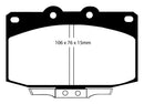EBC 86-89 Mazda RX7 2.4 (1.3 Rotary)(Vented Rear Rotors) Redstuff Front Brake Pads