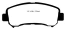 EBC 14+ Nissan Juke 1.6 Turbo Nismo RS Redstuff Front Brake Pads