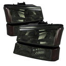 xTune Chevy Silverado 2500HD 03-06 Crystal Headlights w/ Amber Lights Smoke HD-JH-CSIL03-AM-SM-SET