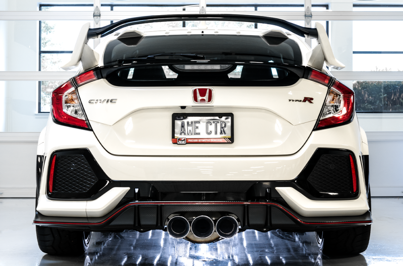 AWE Tuning 2017+ Honda Civic Type R Track Edition Exhaust w/Front Pipe & Triple Chrome Silver Tips