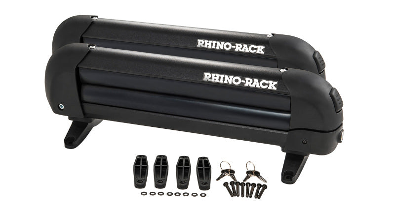 Rhino-Rack Universal Ski/Snowboard Carrier - Fits 3 Pairs of Skis or 2 Snowboards - Black