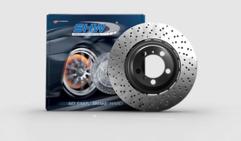 SHW 2021 BMW M3 / 21-22 BMW M4 (Base/Competition) Right Front Drilled LW Brake Rotor (34108093710)