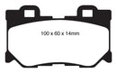 EBC 08-13 Infiniti FX50 5.0 Redstuff Rear Brake Pads