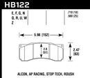 Hawk Stoptech ST-60 Caliper DTC-60 Race Brake Pads