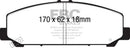 EBC 06-07 Infiniti QX56 5.6 (Akebono) Yellowstuff Front Brake Pads