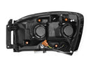 AlphaRex 06-08 Dodge Ram PRO-Series Halogen Projector Headlights Alpha-Black