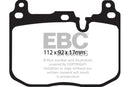 EBC 14-18 BMW M3 3.0 Twin Turbo (F80) Redstuff Front Brake Pads