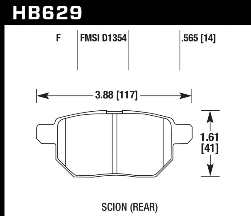 Hawk 08-15 Scion xB HPS 5.0 Rear Brake Pads