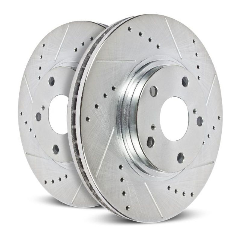 Power Stop 16-18 Cadillac ATS Rear Evolution Drilled & Slotted Rotors - Pair