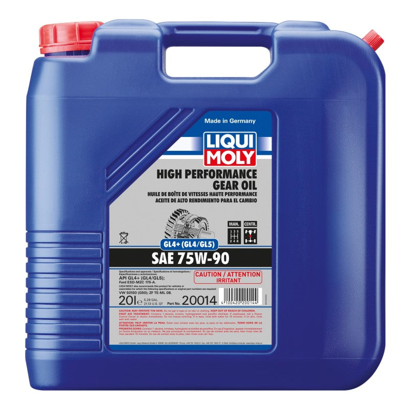 LIQUI MOLY 20L High Performance Gear Oil (GL4+) SAE 75W90