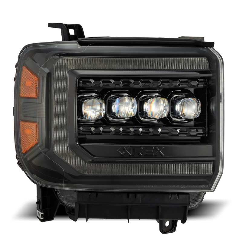 AlphaRex 14-18 GMC Sierra NOVA-Series LED Projector Headlights Alpha-Black