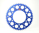 Renthal 02-23 Yamaha YZ 125/ YZ 250/F/X/ YZ450F Rear Grooved Sprocket - Blue 520-49P Teeth