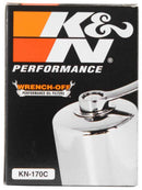 K&N Harley-Davidson 3in OD x 4.063in H Chrome Oil Filter