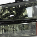 xTune Chevy Silverado 2500HD 03-06 Crystal Headlights w/ Amber Lights Smoke HD-JH-CSIL03-AM-SM-SET
