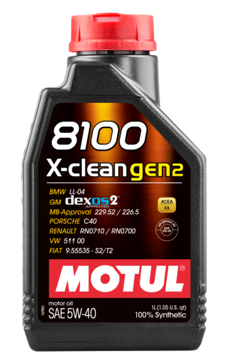 Motul 1L Synthetic Engine Oil 8100 X-CLEAN Gen 2 5W40