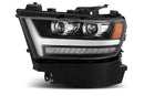 AlphaRex 19-23 Ram 1500 PRO-Series Halogen Projector Headlights Jet Black