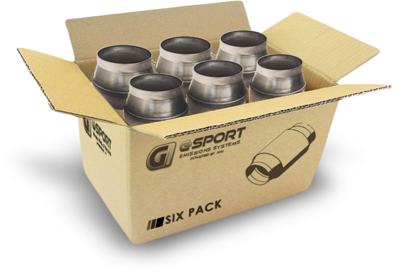 GESI G-Sport 6PK 400 CPSI EPA Compliant 3in Inlet/Outlet GEN2 High Output Catalytic Conv Assembly
