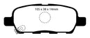 EBC 10-13 Infiniti FX35 3.5 Greenstuff Rear Brake Pads