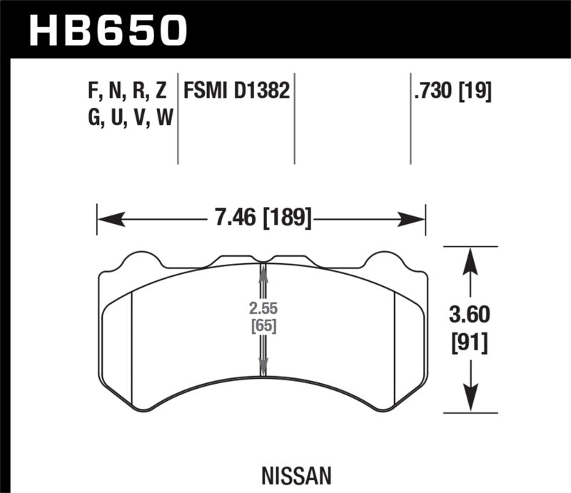 Hawk 09-16 Nissan GT-R HPS 5.0 Front Brake Pads