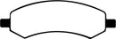 EBC 06-09 Chrysler Aspen 4.7 Greenstuff Front Brake Pads