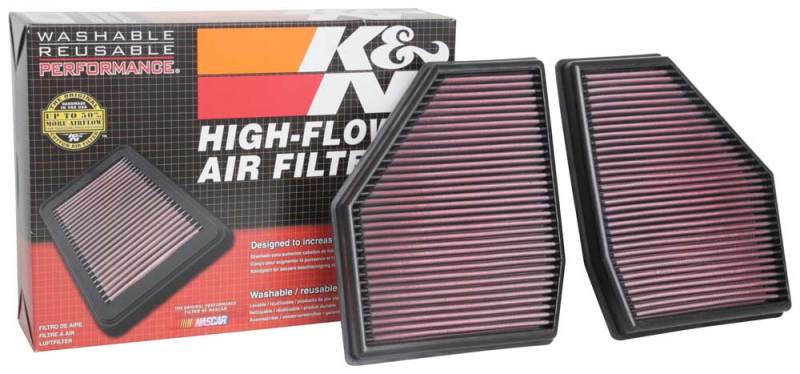 K&N 18-19 BMW M5 V8 4.4L F/I Turbo Replacement Air Filter (Two Per Box)