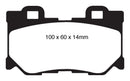 EBC 08-13 Infiniti FX50 5.0 Redstuff Rear Brake Pads