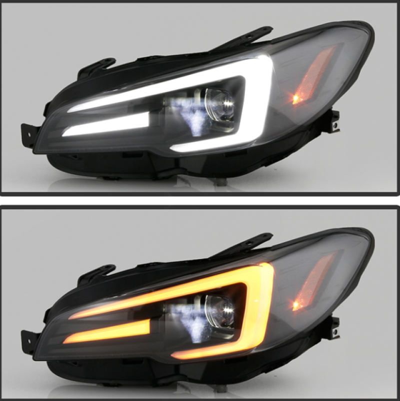 Spyder Subaru Impreza WRX 15-20 Halogen High-Power LED Headlights- Black PRO-YD-SWRX15HALAP-SBSEQ-BK