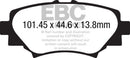 EBC 14+ Mazda 3 2.0 (Japan Build) Greenstuff Rear Brake Pads