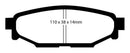 EBC 12+ Subaru BRZ 2.0 (solid rear rotors) Ultimax2 Rear Brake Pads