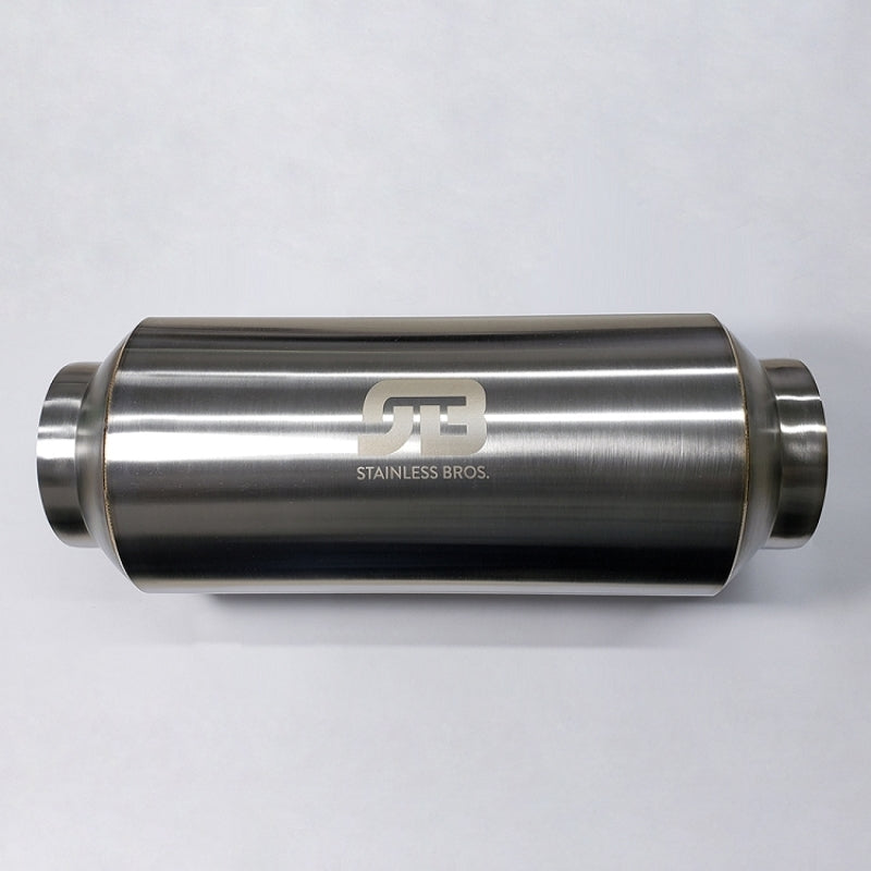 Stainless Bros 3.0in x 12.0in OAL Lightweight Muffler - Polished